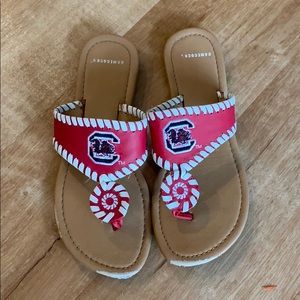USC Gamecocks flip flops size 7 sandals